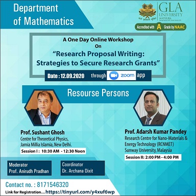 Workshop on Research Proposal Writing: Strategies to Secure Research Grants