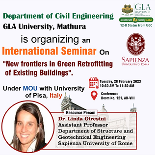 International Seminar- New Frontiers in Green Retrofitting of Existing Buildings